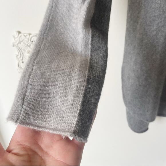 Lord & Taylor Gray Two Tone Tunic Cashmere Sweater S - Picture 3 of 6